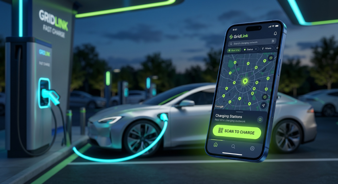 SOLOev App scanning an EV charger - One App Every Charger